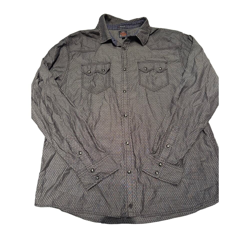 Moonshine Spirit by Brad Paisley Western Pearl Snap Shirt Men's XXL Gray